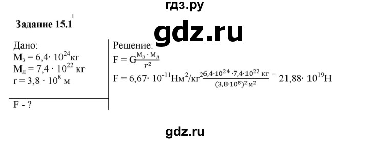 ГДЗ по физике 9 класс Гутник рабочая тетрадь  глава №1 / § 15 - 1, Решебник №1
