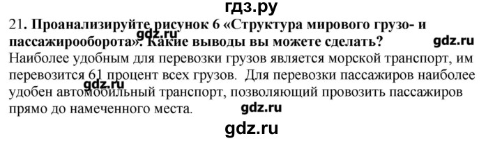 ГДЗ по географии 10‐11 класс  Гладкий Мой тренажер Базовый и углубленный уровень География мировой экономики - 21, Решебник