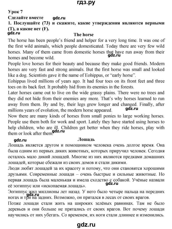ГДЗ по английскому языку 7 класс Афанасьева rainbow   часть 2. страница - 31, Решебник №1