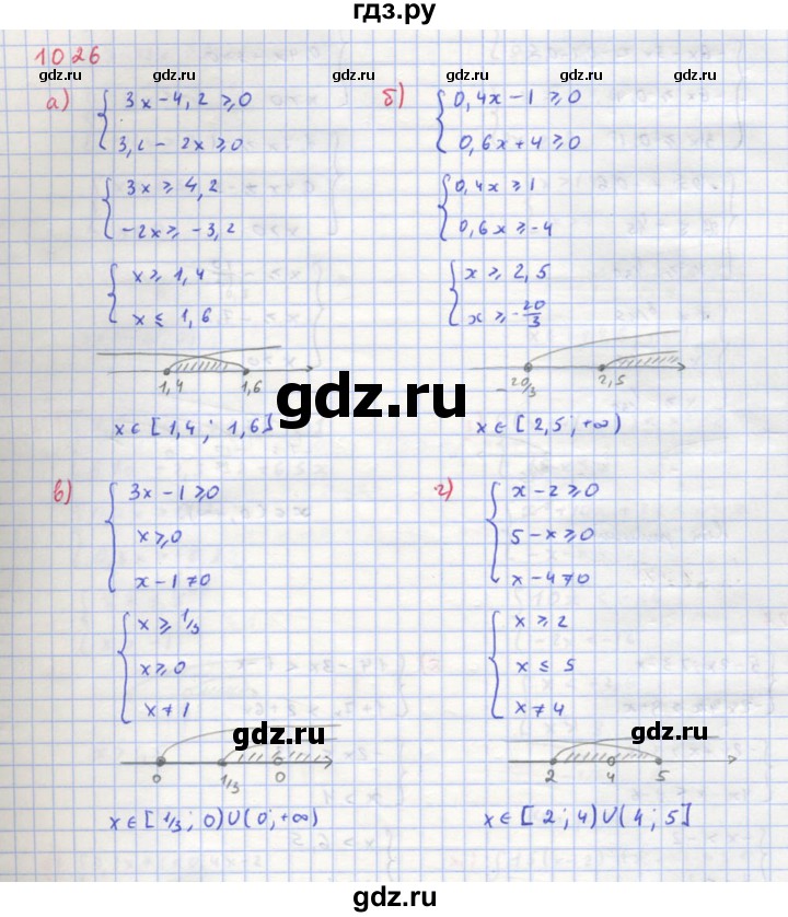 ГДЗ по алгебре 8 класс  Макарычев  Углубленный уровень упражнение - 1026, Решебник №1 к учебнику 2018