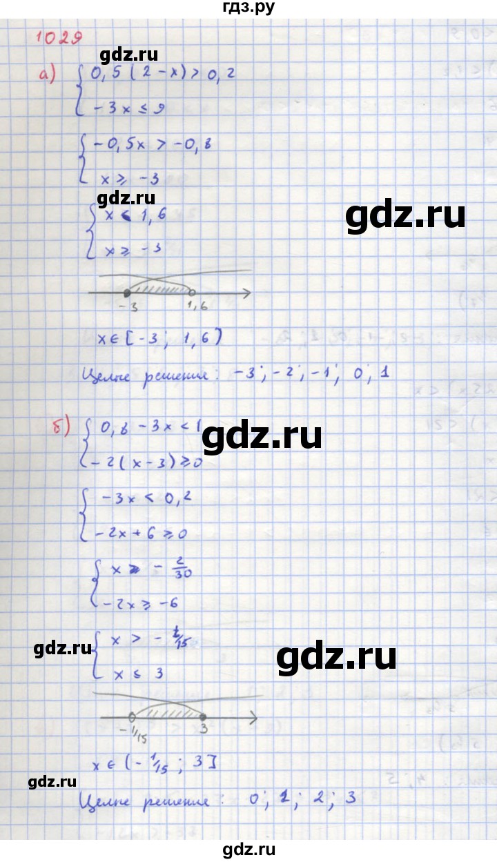 ГДЗ Упражнение 1029 Алгебра 8 Класс Макарычев, Миндюк