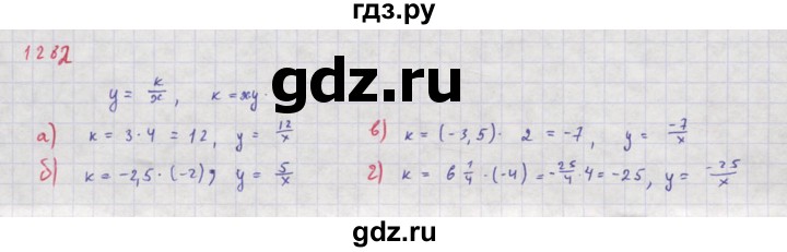 ГДЗ по алгебре 8 класс  Макарычев  Углубленный уровень упражнение - 1282, Решебник №1 к учебнику 2018