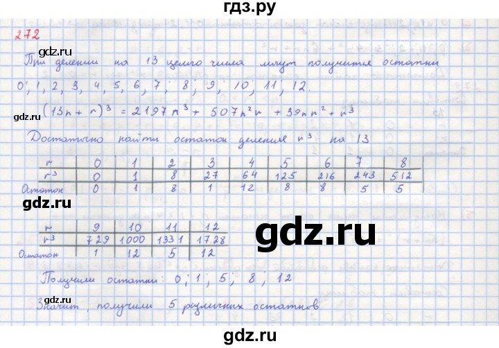 ГДЗ по алгебре 8 класс  Макарычев  Углубленный уровень упражнение - 272, Решебник №1 к учебнику 2018