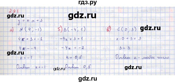 ГДЗ по алгебре 8 класс  Макарычев  Углубленный уровень упражнение - 291, Решебник №1 к учебнику 2018