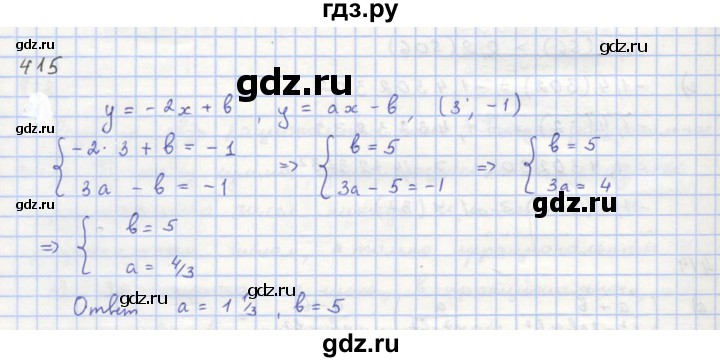 ГДЗ по алгебре 8 класс  Макарычев  Углубленный уровень упражнение - 415, Решебник №1 к учебнику 2018