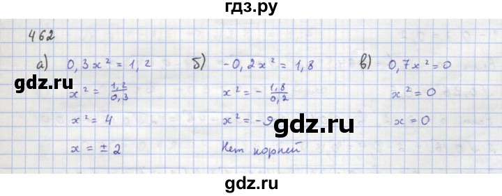 ГДЗ по алгебре 8 класс  Макарычев  Углубленный уровень упражнение - 462, Решебник №1 к учебнику 2018