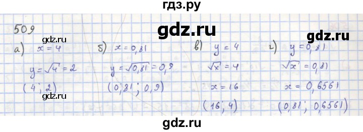 ГДЗ по алгебре 8 класс  Макарычев  Углубленный уровень упражнение - 509, Решебник №1 к учебнику 2018