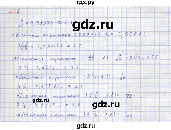 ГДЗ по алгебре 8 класс  Макарычев  Углубленный уровень упражнение - 596, Решебник №1 к учебнику 2018