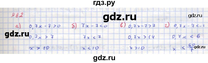 ГДЗ по алгебре 8 класс  Макарычев  Углубленный уровень упражнение - 982, Решебник №1 к учебнику 2018