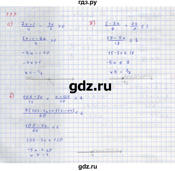 ГДЗ по алгебре 8 класс  Макарычев  Углубленный уровень упражнение - 999, Решебник №1 к учебнику 2018