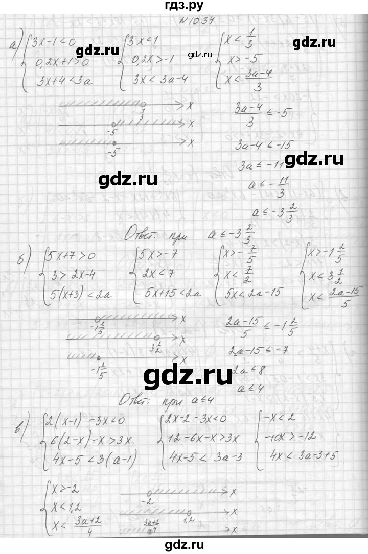 ГДЗ по алгебре 8 класс  Макарычев  Углубленный уровень упражнение - 1034, Решебник к учебнику 2014