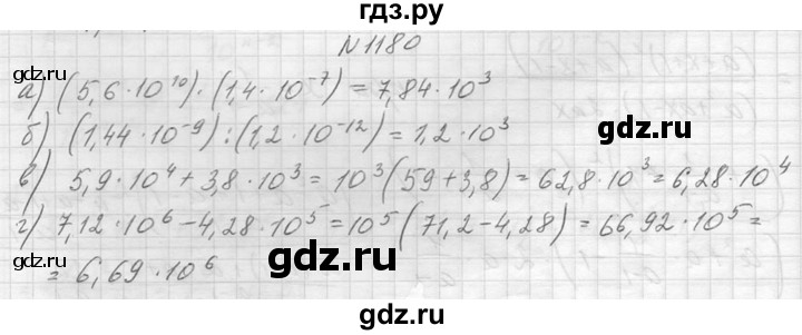 ГДЗ по алгебре 8 класс  Макарычев  Углубленный уровень упражнение - 1180, Решебник к учебнику 2014
