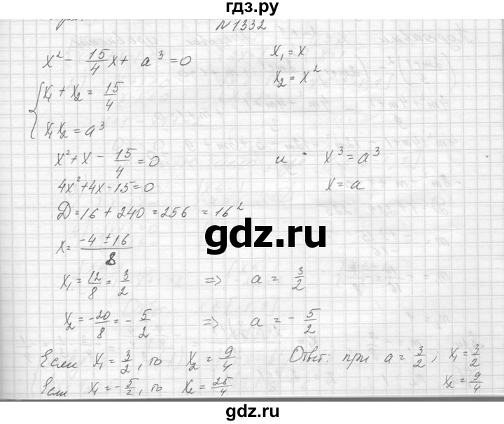 ГДЗ по алгебре 8 класс  Макарычев  Углубленный уровень упражнение - 1332, Решебник к учебнику 2014