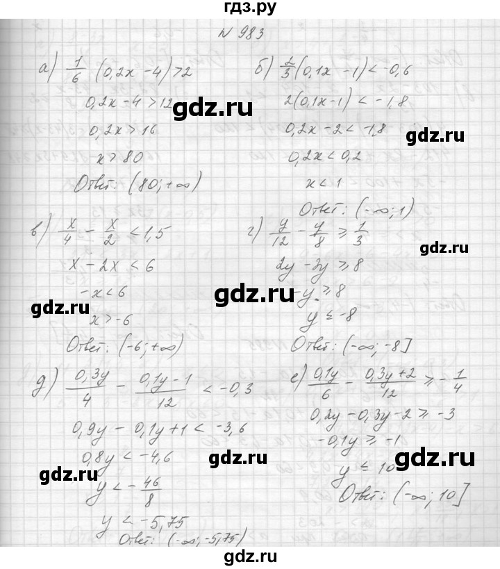 ГДЗ по алгебре 8 класс  Макарычев  Углубленный уровень упражнение - 983, Решебник к учебнику 2014