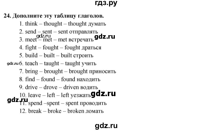ГДЗ по английскому языку 7 класс Афанасьева рабочая тетрадь Rainbow  unit three - 24, Решебник 2016 №1