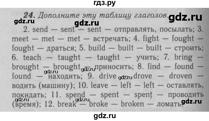 ГДЗ по английскому языку 7 класс Афанасьева рабочая тетрадь Rainbow  unit three - 24, Решебник 2016 №3