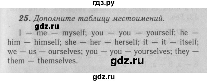 ГДЗ по английскому языку 7 класс Афанасьева рабочая тетрадь Rainbow  unit five - 25, Решебник 2016 №3