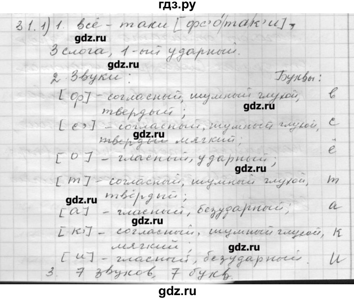 ГДЗ по русскому языку 9 класс Шмелев   глава 1 - 31, Решебник №1