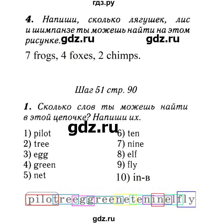 ГДЗ по английскому языку 2 класс Афанасьева рабочая тетрадь Rainbow  страница - 90, Решебник 2017 №3