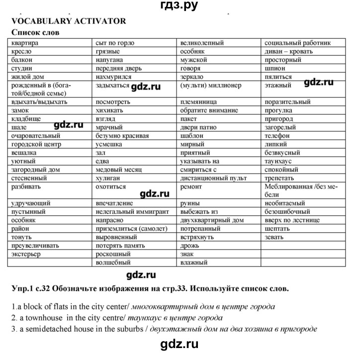 ГДЗ по английскому языку 10 класс Вербицкая рабочая тетрадь forward  unit 4 / vocabulary activator - 1, Решебник