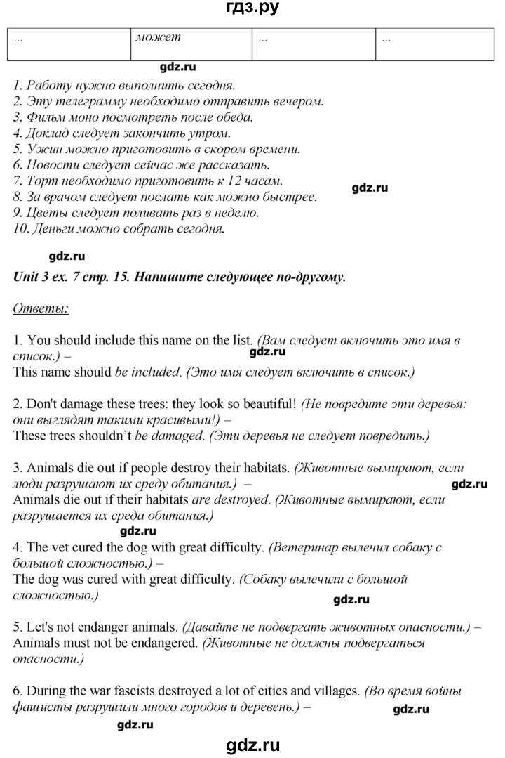 ГДЗ по английскому языку 6 класс Афанасьева рабочая тетрадь Углубленный уровень страница - 15, Решебник