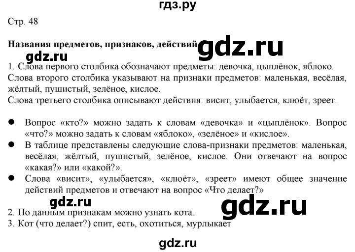 ГДЗ по русскому языку 2 класс Желтовская   часть 1. страница - 48, Решебник 2023