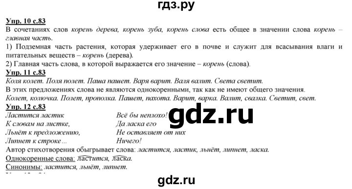 ГДЗ по русскому языку 2 класс Желтовская   часть 1. страница - 83, Решебник №1 2013