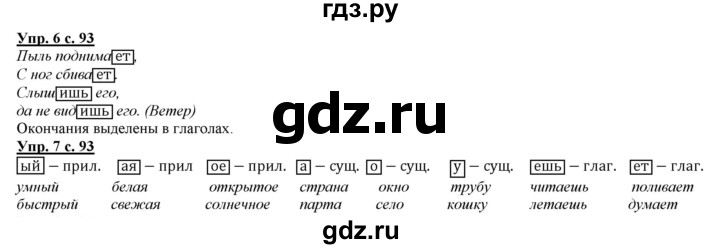 ГДЗ по русскому языку 2 класс Желтовская   часть 1. страница - 93, Решебник №1 2013