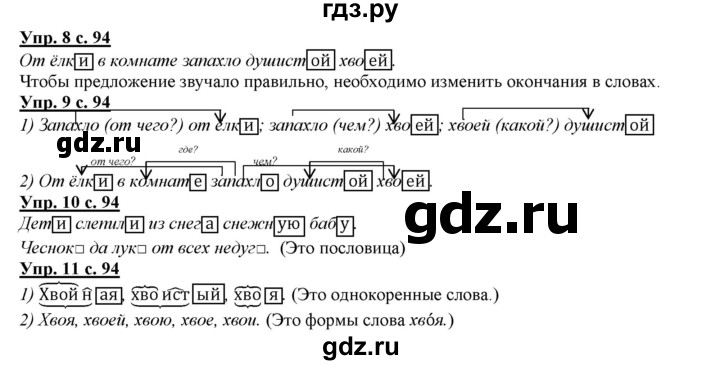 ГДЗ по русскому языку 2 класс Желтовская   часть 1. страница - 94, Решебник №1 2013