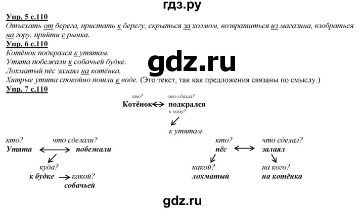 ГДЗ по русскому языку 2 класс Желтовская   часть 2. страница - 110, Решебник №1 2013