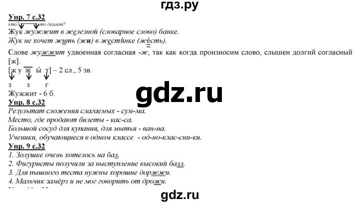 ГДЗ по русскому языку 2 класс Желтовская   часть 2. страница - 32, Решебник №1 2013