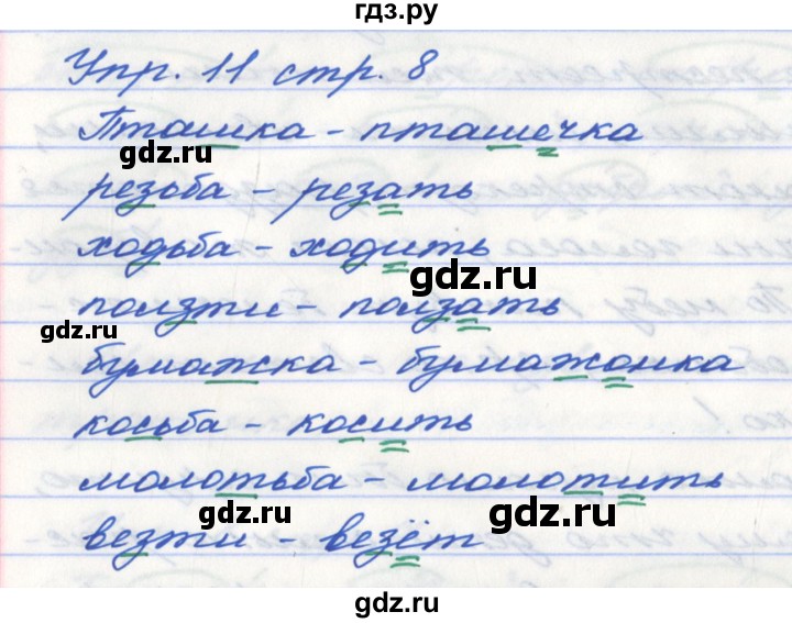 ГДЗ по русскому языку 5 класс Ефремова рабочая тетрадь (Ладыженская)  упражнение - 11, Решебник №1