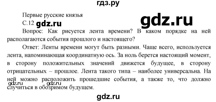 ГДЗ по окружающему миру 3 класс  Виноградова   часть 2. страница - 12, Решебник 2013