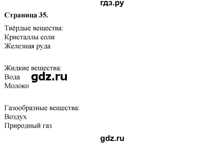 ГДЗ по окружающему миру 3 класс  Виноградова   часть 1. страница - 35, Решебник 2024