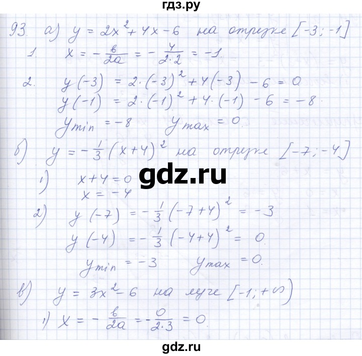 ГДЗ по алгебре 10 класс Мордкович Учебник, Задачник Базовый и углубленный уровень повторение - 93, Решебник к задачнику 2021