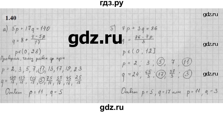 ГДЗ по алгебре 10 класс Мордкович Учебник, Задачник Базовый и углубленный уровень §1 - 1.40, Решебник к задачнику 2021