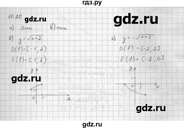 ГДЗ по алгебре 10 класс Мордкович Учебник, Задачник Базовый и углубленный уровень §10 - 10.20, Решебник к задачнику 2021