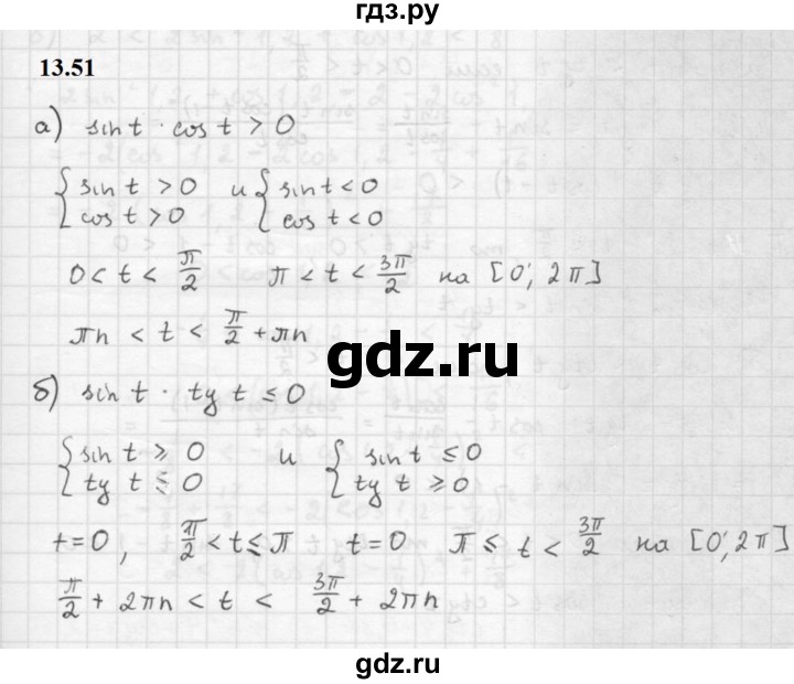 ГДЗ по алгебре 10 класс Мордкович Учебник, Задачник Базовый и углубленный уровень §13 - 13.51, Решебник к задачнику 2021