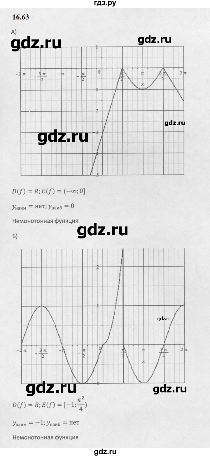 ГДЗ по алгебре 10 класс Мордкович Учебник, Задачник Базовый и углубленный уровень §16 - 16.63, Решебник к задачнику 2021
