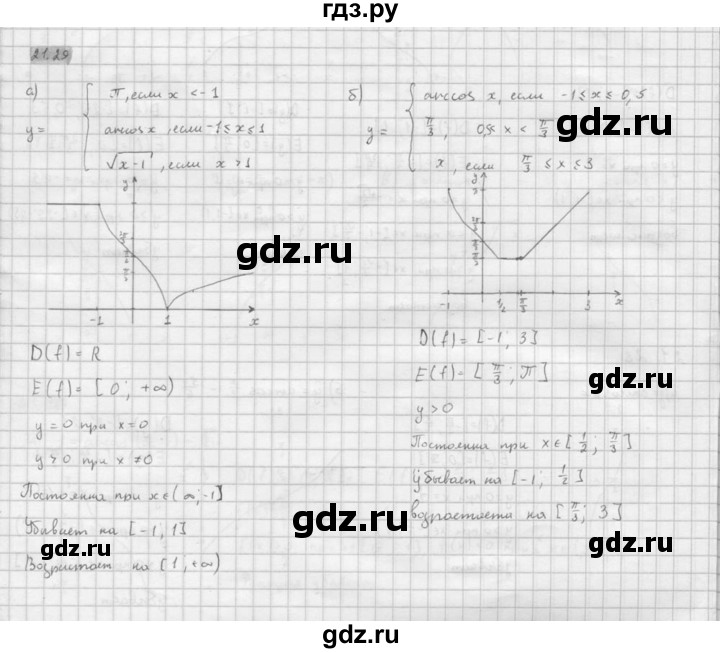 ГДЗ по алгебре 10 класс Мордкович Учебник, Задачник Базовый и углубленный уровень §21 - 21.29, Решебник к задачнику 2021