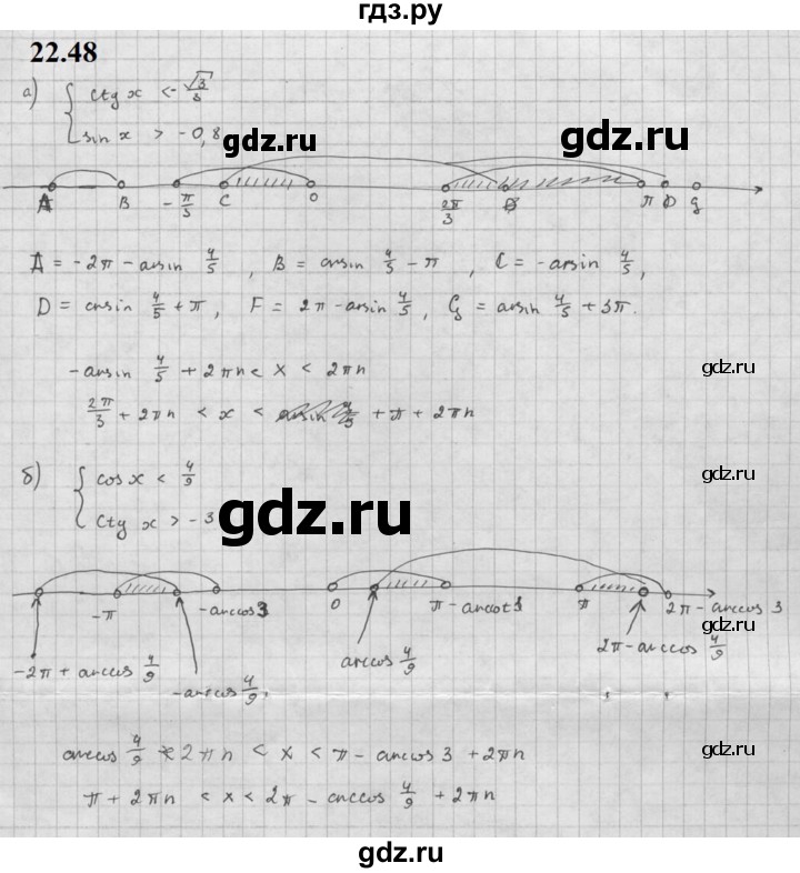 ГДЗ по алгебре 10 класс Мордкович Учебник, Задачник Базовый и углубленный уровень §22 - 22.48, Решебник к задачнику 2021