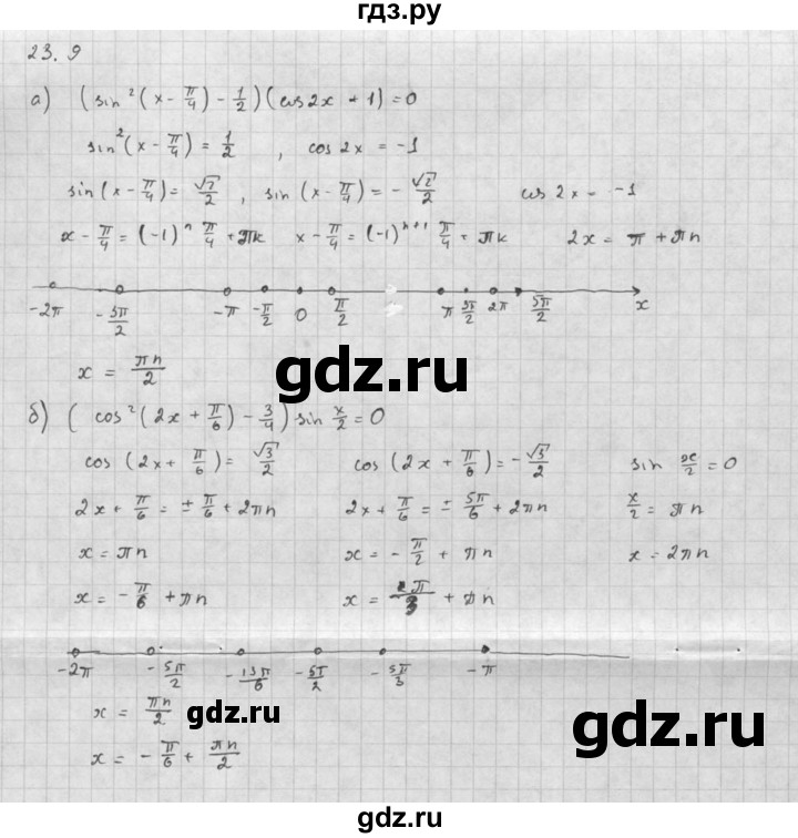 ГДЗ по алгебре 10 класс Мордкович Учебник, Задачник Базовый и углубленный уровень §23 - 23.9, Решебник к задачнику 2021