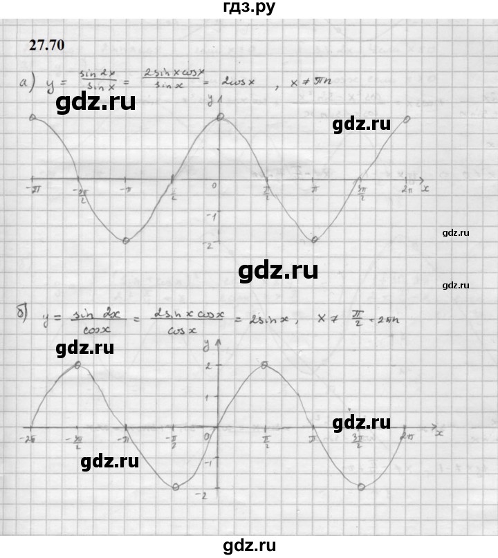 ГДЗ по алгебре 10 класс Мордкович Учебник, Задачник Базовый и углубленный уровень §27 - 27.70, Решебник к задачнику 2021