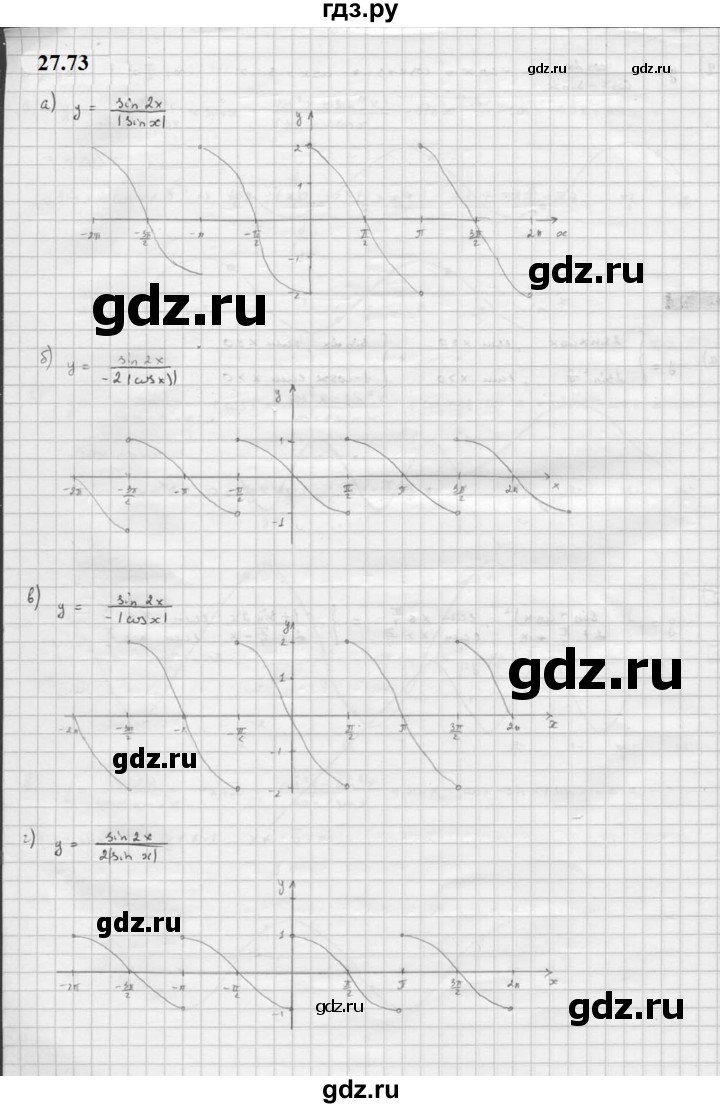 ГДЗ по алгебре 10 класс Мордкович Учебник, Задачник Базовый и углубленный уровень §27 - 27.73, Решебник к задачнику 2021