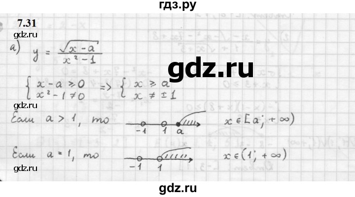 ГДЗ по алгебре 10 класс Мордкович Учебник, Задачник Базовый и углубленный уровень §7 - 7.31, Решебник к задачнику 2021