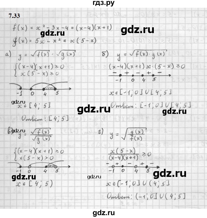 ГДЗ по алгебре 10 класс Мордкович Учебник, Задачник Базовый и углубленный уровень §7 - 7.33, Решебник к задачнику 2021
