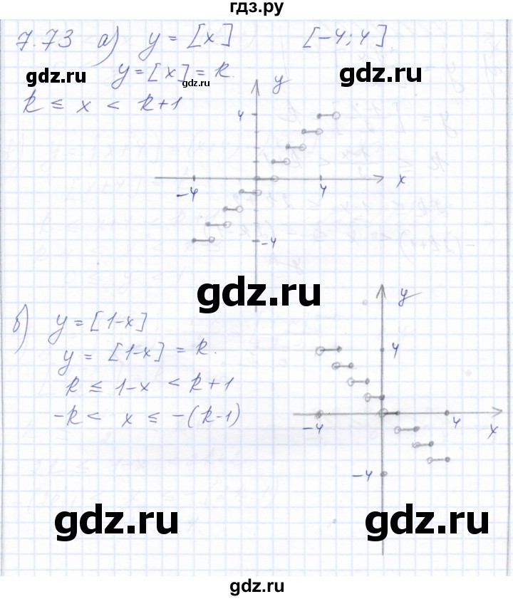 ГДЗ по алгебре 10 класс Мордкович Учебник, Задачник Базовый и углубленный уровень §7 - 7.73, Решебник к задачнику 2021