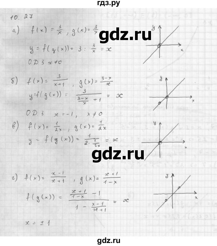ГДЗ по алгебре 10 класс Мордкович Учебник, Задачник Базовый и углубленный уровень §10 - 10.27, Решебник к задачнику 2016