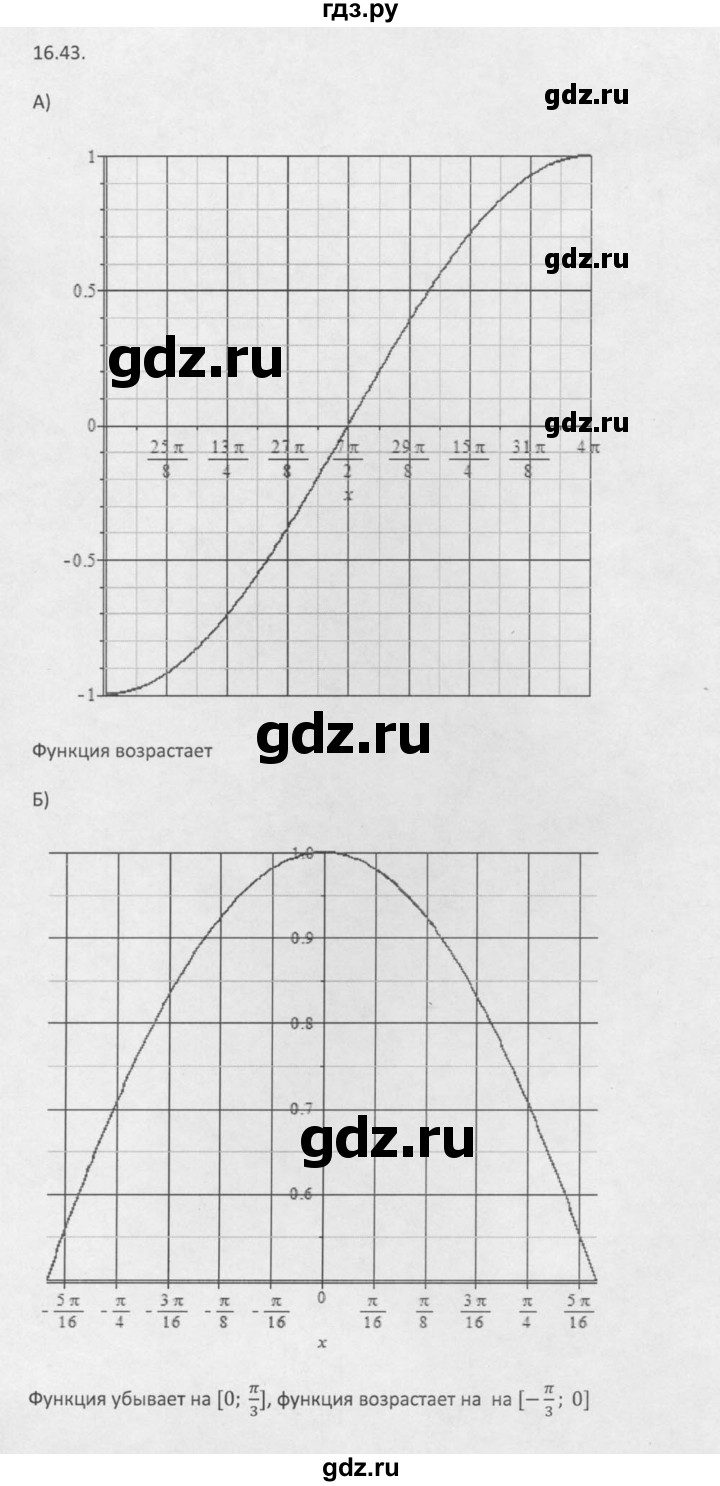 ГДЗ по алгебре 10 класс Мордкович Учебник, Задачник Базовый и углубленный уровень §16 - 16.43, Решебник к задачнику 2016