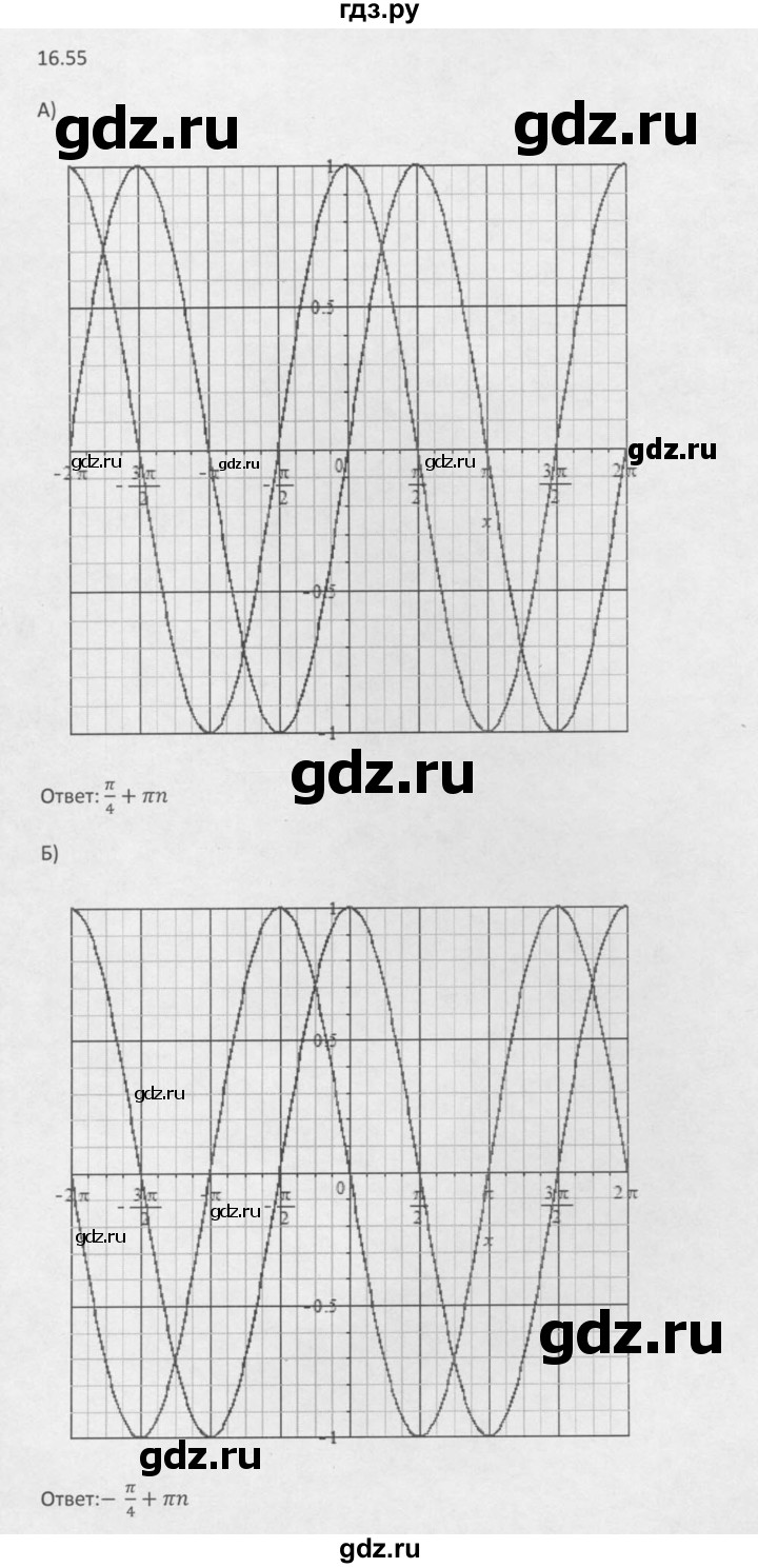 ГДЗ по алгебре 10 класс Мордкович Учебник, Задачник Базовый и углубленный уровень §16 - 16.55, Решебник к задачнику 2016